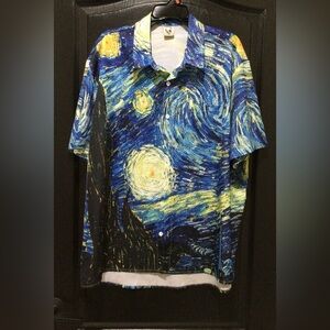 Men's Hardaddy Van Gogh Button Down Shirt
100% Polyester size XXL  Nice shirt